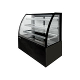 Polarman PLM-371AB 48" Black 3-Shelf Curved Glass Refrigerated Bakery Display Case