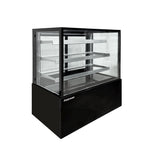 Polarman PLM-371SB 48" Black 3-Shelf Square Glass Refrigerated Bakery Display Case