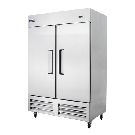 Polarman PLM-54FS 53 15/16" Reach-In Freezer with Double Solid Doors, Bottom Mount, Stainless Steel, 49 cu. ft.