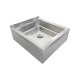 ChefAsst 29"CA-MS-292912-316 16-Gauge Stainless Steel One Compartment Floor Mop Sink - 24" x 24"x 6" Bowl
