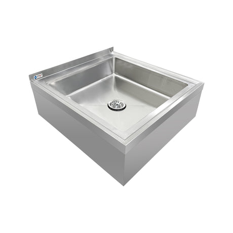 ChefAsst 29"CA-MS-292912-316 16-Gauge Stainless Steel One Compartment Floor Mop Sink - 24" x 24"x 6" Bowl