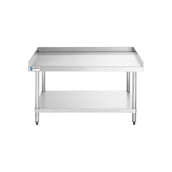 ChefAsst 30" x 36" 16-Gauge 304 Stainless Steel Equipment Stand with 201 Stainless Steel Legs and Undershelf