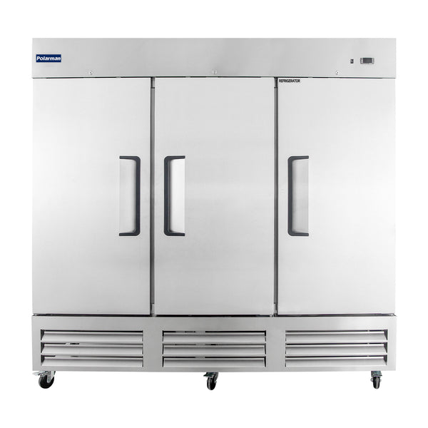 Polarman 81″  PLM-81RS Reach-In Refrigerator All Stainless Steel Made Solid Three Doors