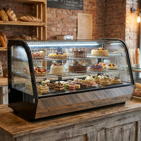 Polarman PLM-W160L-4 35″ Countertop Refrigerated Bakery Display Case with LED Lighting