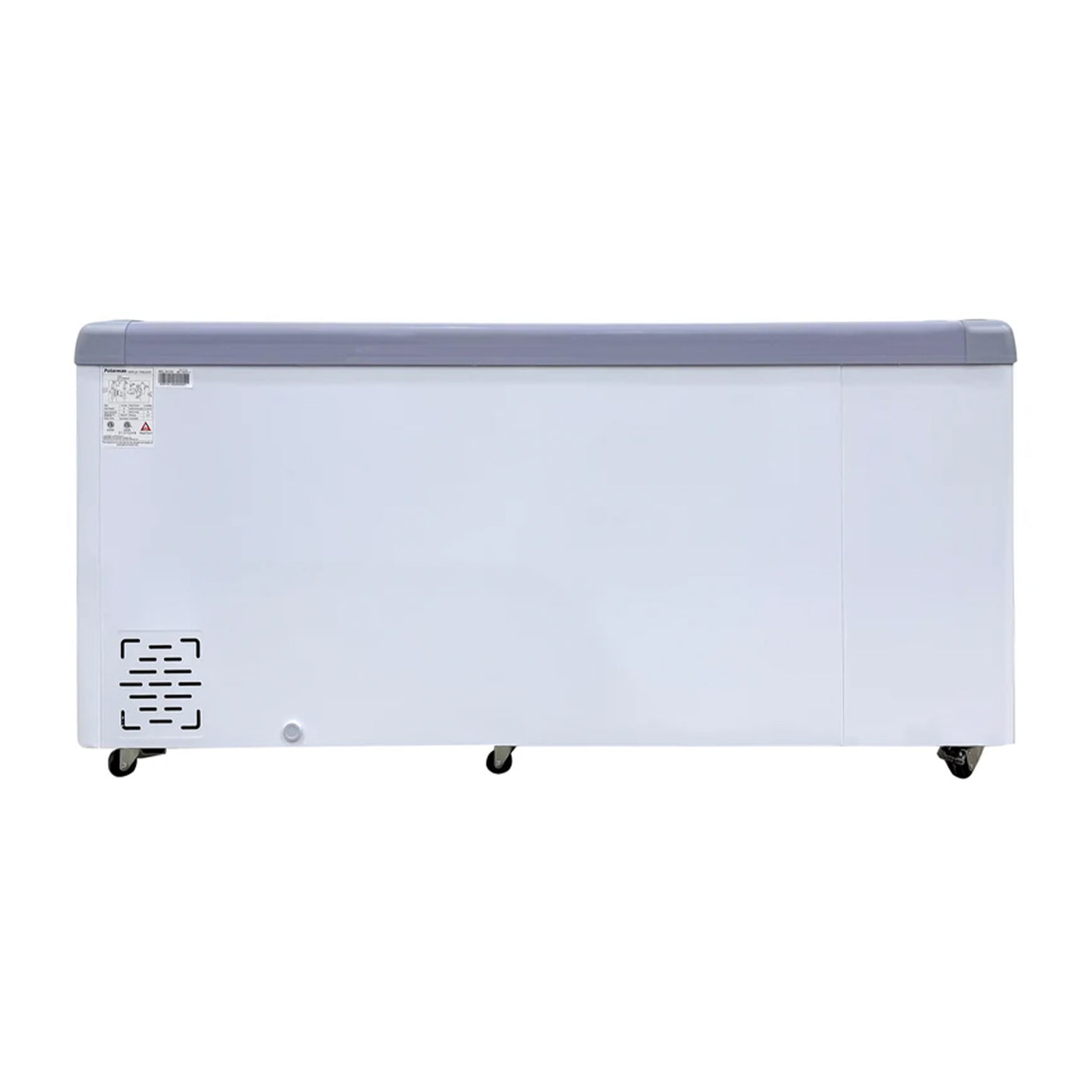 Polarman PLM-S560 70 7/8" Mobile Ice Cream Display Freezer, Curved Sliding Lid with 6 Baskets, 20 cu. ft.
