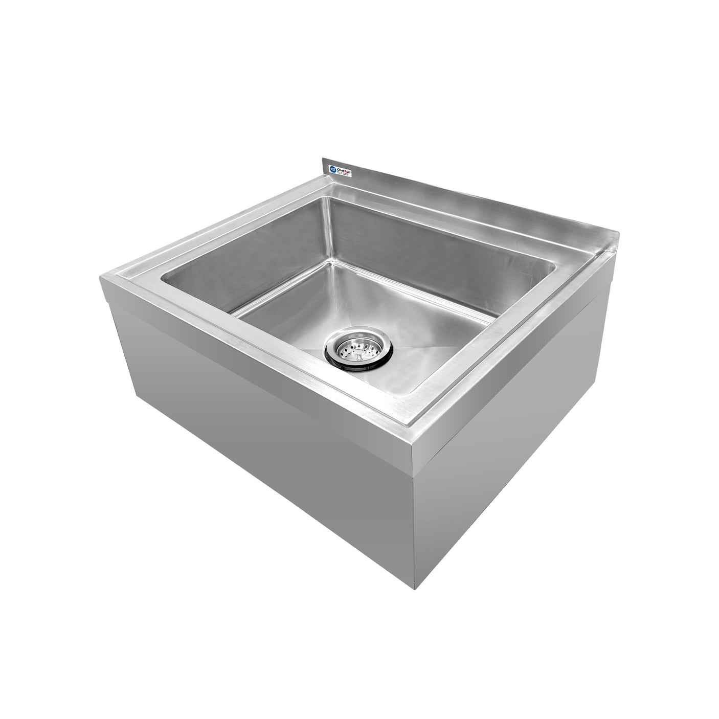 ChefAsst 25"CA-MS-212512-316 16-Gauge Stainless Steel One Compartment Floor Mop Sink - 20" x 16"x 6" Bowl