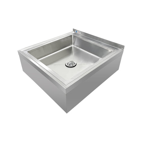 ChefAsst 29"CA-MS-292912-316 16-Gauge Stainless Steel One Compartment Floor Mop Sink - 24" x 24"x 6" Bowl