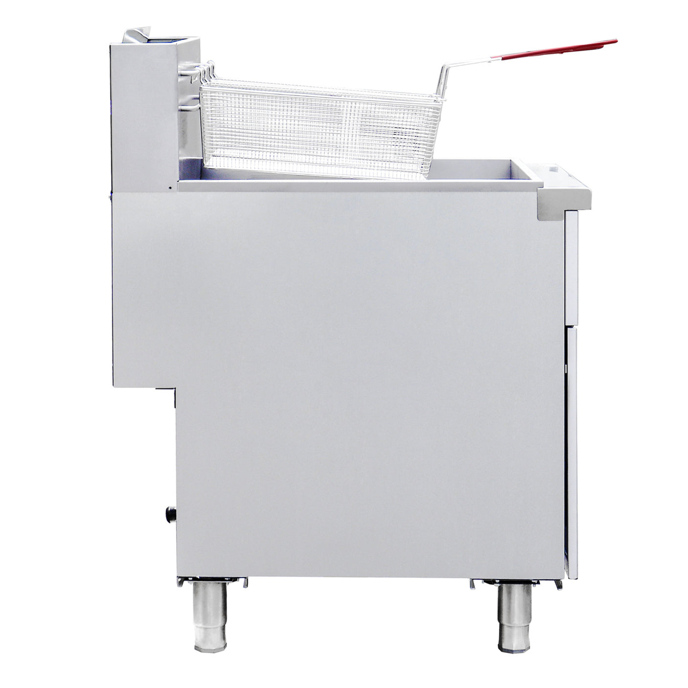 Flamaster FLM-F5-LP 21" Liquid Propane Floor Fryer, 75-80 lb, 5 Tubes, 150,000 BTU