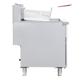 Flamaster FLM-F5-LP 21" Liquid Propane Floor Fryer, 75-80 lb, 5 Tubes, 150,000 BTU