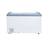Polarman PLM-S360 49 5/8" Mobile Ice Cream Display Freezer, Curved Sliding Lid with 4 Baskets, 9 cu. ft.