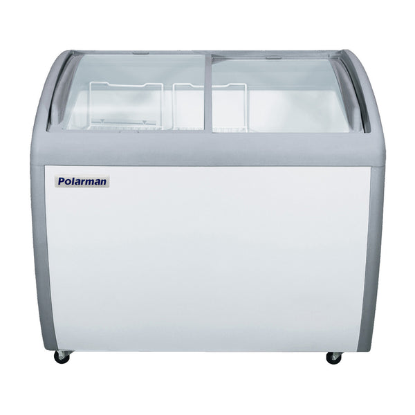 Polarman 39" PLM-S260 Curved Sliding Top Display Ice Cream Freezer