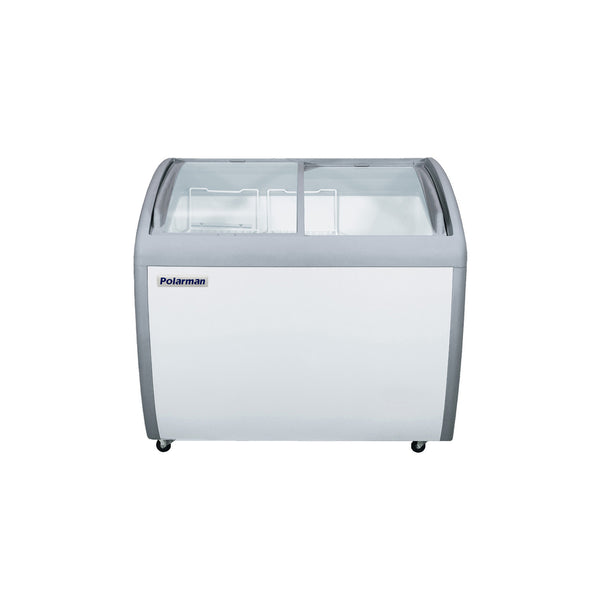 Polarman 39" PLM-S260 Curved Sliding Top Display Ice Cream Freezer