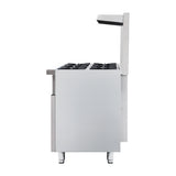 Flamaster FLM-R36 36” NG/LPG Commercial Gas Range, 6 Open Burners, Standard Oven, 213,000 BTU