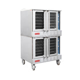 Flamaster FLM-COE240-2 38" Commercial Double Deck Electric Convection Oven - 10 Racks, 240V