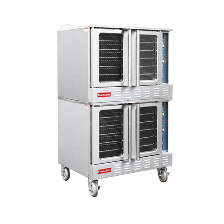 Flamaster FLM-COE240-2 38" Commercial Double Deck Electric Convection Oven - 10 Racks, 240V
