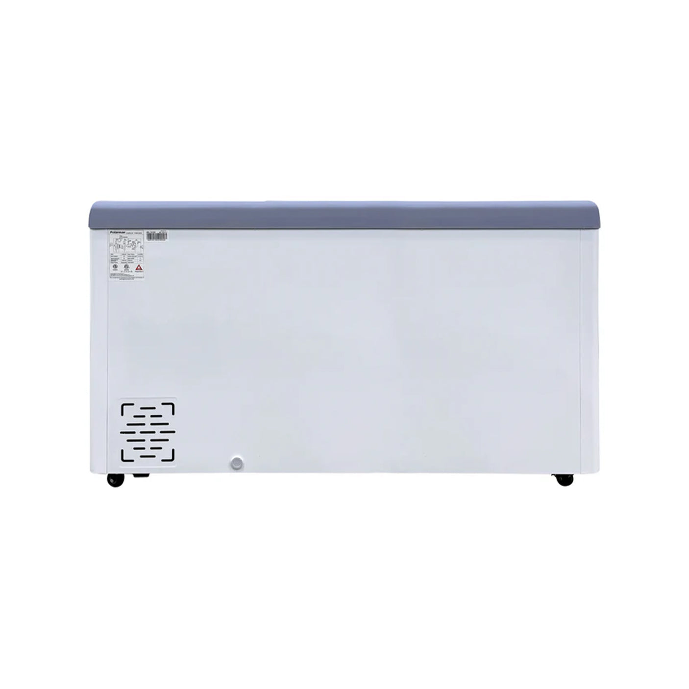 Polarman PLM-S460 60 1/4" Mobile Ice Cream Display Freezer, Curved Sliding Lid with 5 Baskets, 11.65 cu. ft.