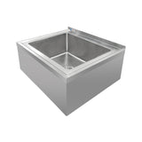 ChefAsst 25"CA-MS-212516-316 16-Gauge Stainless Steel One Compartment Floor Mop Sink - 20" x 16"x 12" Bowl