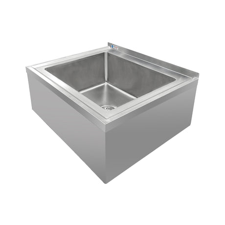ChefAsst 25"CA-MS-212516-316 16-Gauge Stainless Steel One Compartment Floor Mop Sink - 20" x 16"x 12" Bowl