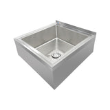 ChefAsst 29"CA-MS-292916-316 16-Gauge Stainless Steel One Compartment Floor Mop Sink - 24" x 24"x 12" Bowl