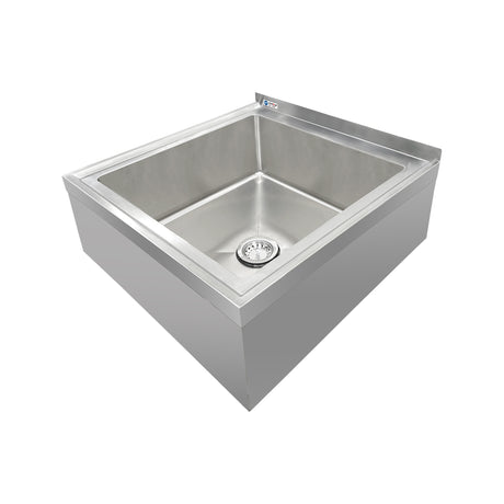 ChefAsst 29"CA-MS-292916-316 16-Gauge Stainless Steel One Compartment Floor Mop Sink - 24" x 24"x 12" Bowl