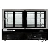 Polarman PLM-571SB 71 3/5" Black 3-Shelf Square Glass  Refrigerated Bakery Display Case