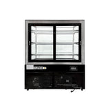 Polarman PLM-371SB 48" Black 3-Shelf Square Glass Refrigerated Bakery Display Case