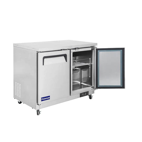 Polarman PLM-UC-36FS 36 7/16" Undercounter Freezer, 7.7 cu. ft, Stainless Steel, 2 Solid Doors