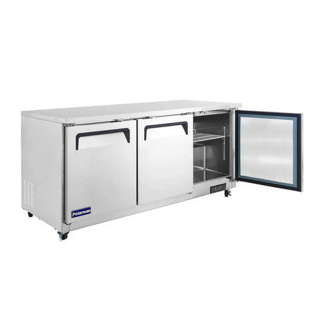 Polarman PLM-UC-72FS 71 3/4" Undercounter Freezer, 18 cu. ft, Stainless Steel, 3 Solid Doors