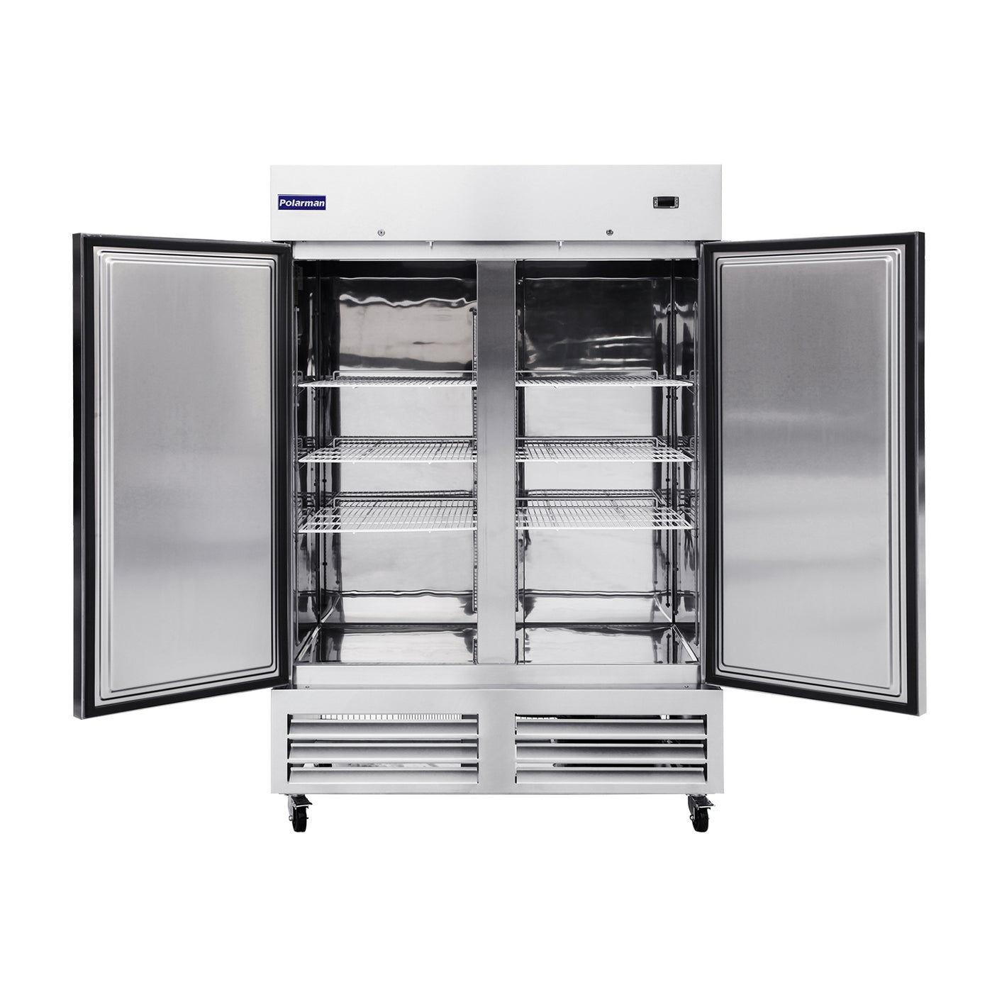 Polarman PLM-54FS 53 15/16" Reach-In Freezer with Double Solid Doors, Bottom Mount, Stainless Steel, 49 cu. ft.