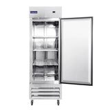 Polarman PLM-19FS 26 3/16" Reach-In Freezer with Single Solid Door, Bottom Mount, Stainless Steel, 19 cu. ft.
