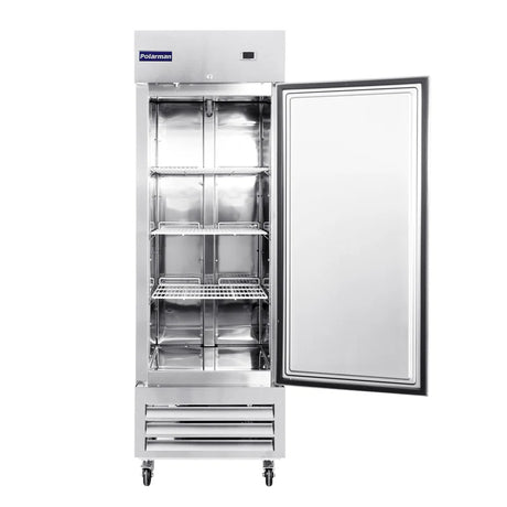 Polarman PLM-19FS 26 3/16" Reach-In Freezer with Single Solid Door, Bottom Mount, Stainless Steel, 19 cu. ft.