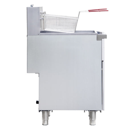Flamaster FLM-F3-LP 15 1/2" Liquid Propane Floor Fryer, 35-40 lb, 3 Tubes, 90,000 BTU