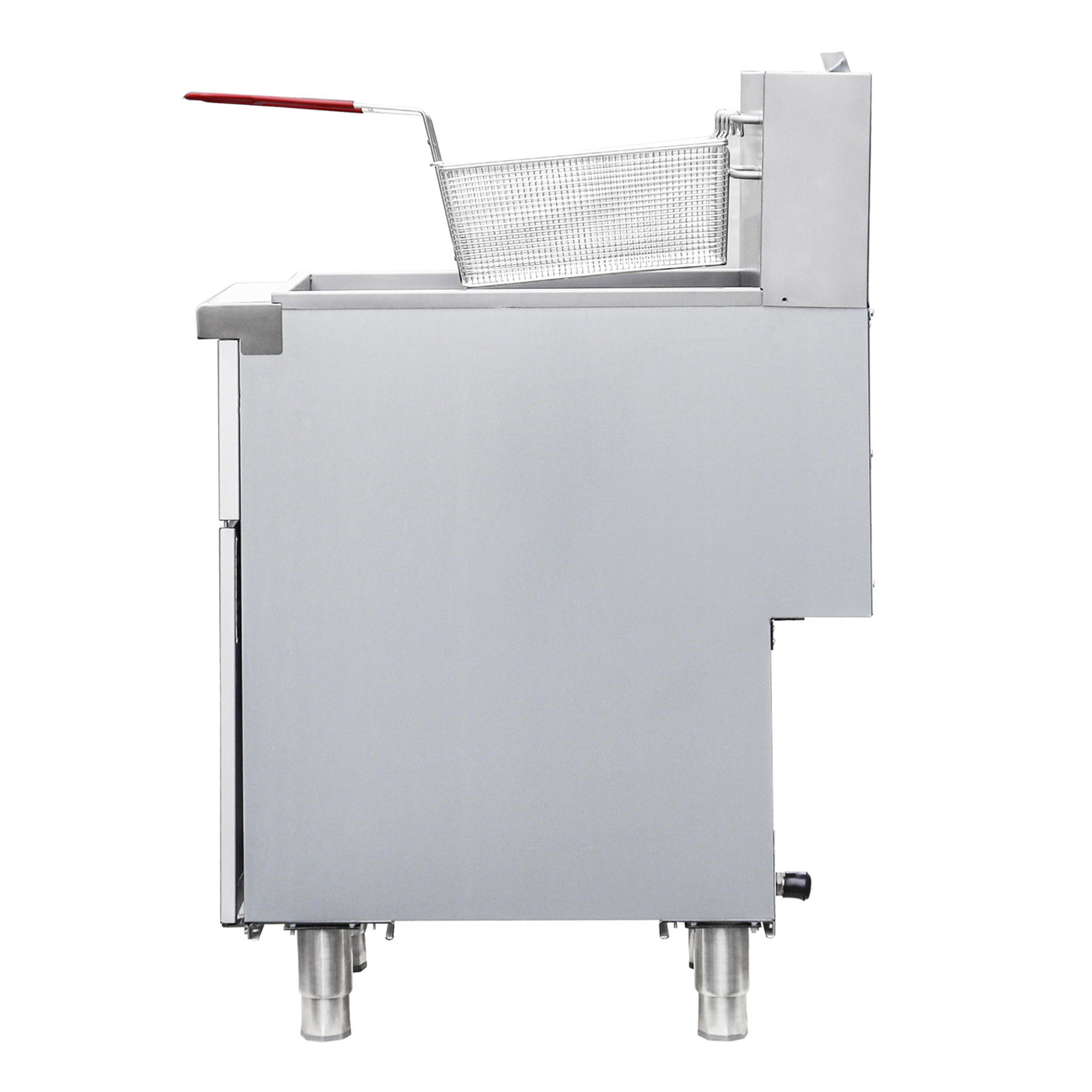 Flamaster FLM-F4-LP 15 1/2" Liquid Propane Floor Fryer, 40-50 lb, 4 Tubes, 120,000 BTU