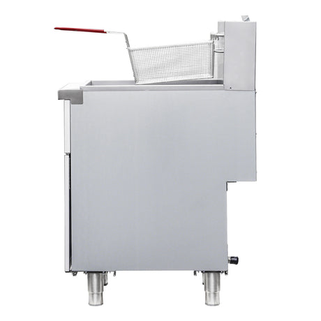Flamaster FLM-F4-LP 15 1/2" Liquid Propane Floor Fryer, 40-50 lb, 4 Tubes, 120,000 BTU