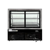 Polarman PLM-471AB 60" Black 3-Shelf Curved Glass Refrigerated Bakery Display Case