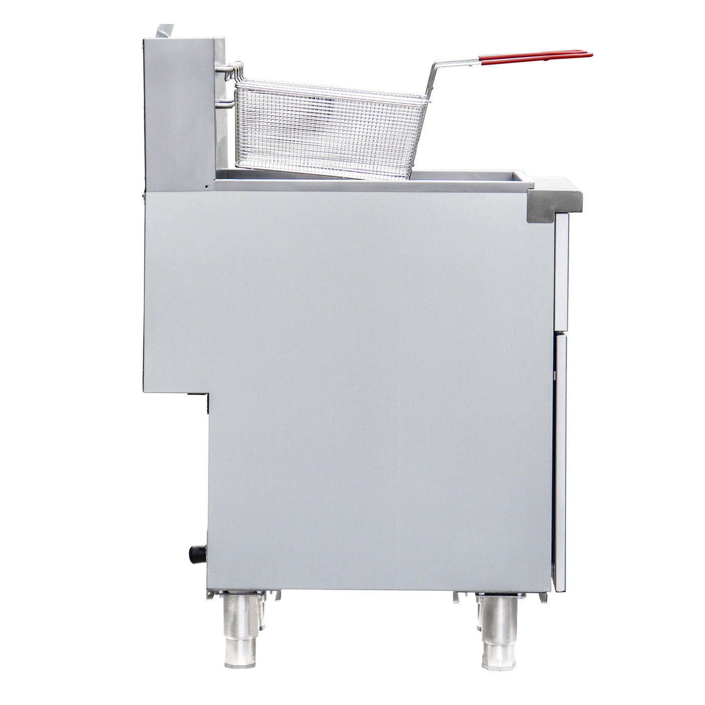 Flamaster FLM-F4-LP 15 1/2" Liquid Propane Floor Fryer, 40-50 lb, 4 Tubes, 120,000 BTU