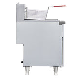 Flamaster FLM-F4-LP 15 1/2" Liquid Propane Floor Fryer, 40-50 lb, 4 Tubes, 120,000 BTU