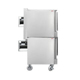 Flamaster FLM-COE240-2 38" Commercial Double Deck Electric Convection Oven - 10 Racks, 240V