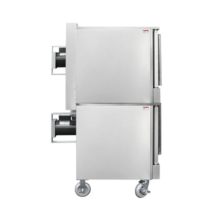 Flamaster FLM-COE240-2 38" Commercial Double Deck Electric Convection Oven - 10 Racks, 240V