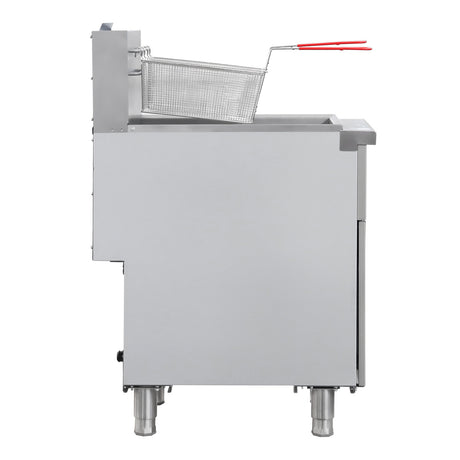 Flamaster FLM-VF50-LP 15 1/2" Gas Open Pot Fryer, Liquid Propane, 50-60 lb, 122,000 BTU