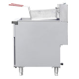 Flamaster FLM-F5-NG 21" Natural Gas Floor Fryer, 75-80 lb, 5 Tubes, 150,000 BTU