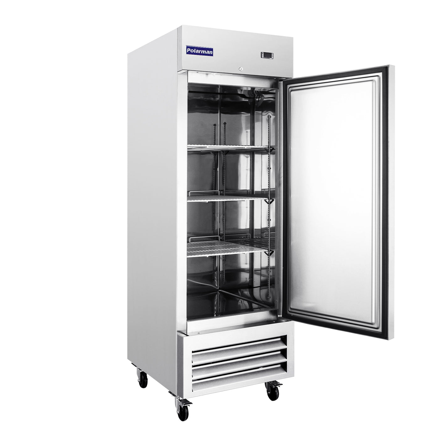 Polarman PLM-27FS 26 3/4" Reach-In Freezer with Single Solid Door, Bottom Mount, Stainless Steel, 23 cu. ft.