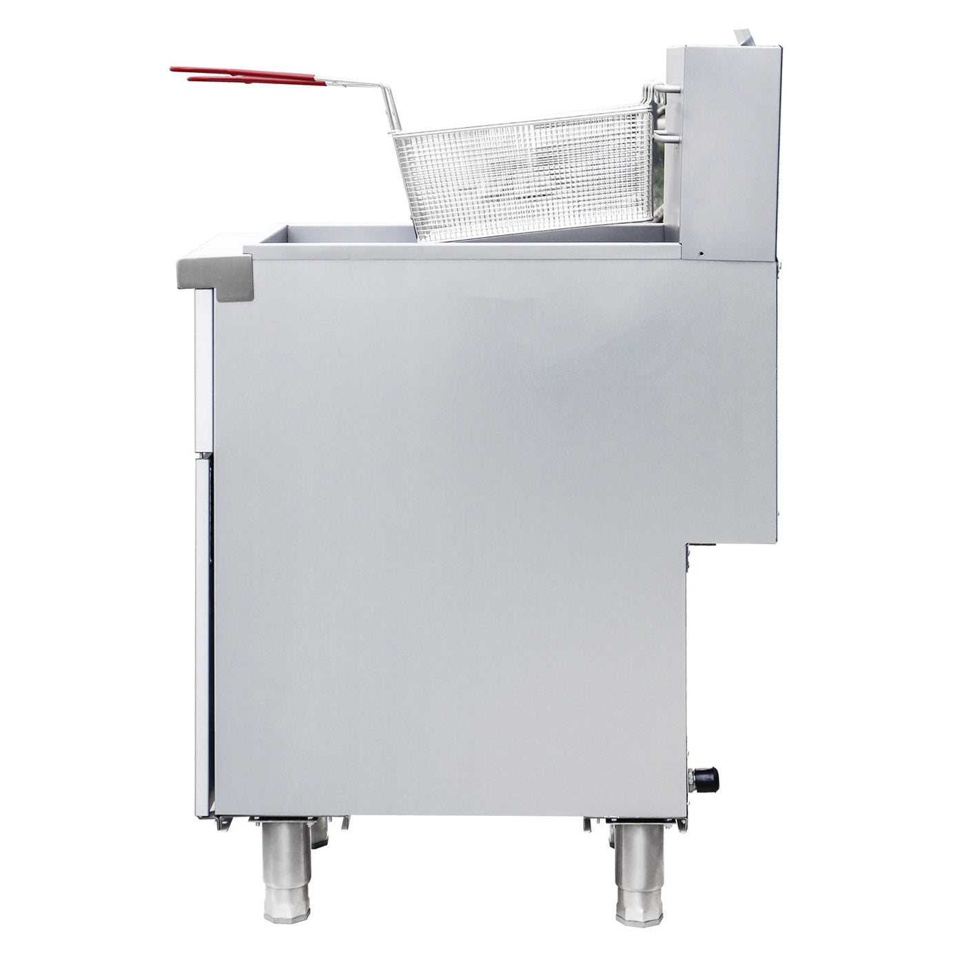 Flamaster FLM-F3-LP 15 1/2" Liquid Propane Floor Fryer, 35-40 lb, 3 Tubes, 90,000 BTU