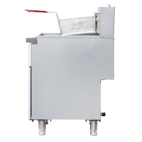 Flamaster FLM-F3-LP 15 1/2" Liquid Propane Floor Fryer, 35-40 lb, 3 Tubes, 90,000 BTU