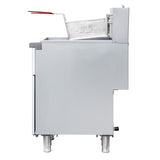 Flamaster FLM-F3-NG 15 1/2" Natural Gas Floor Fryer, 35-40 lb, 3 Tubes, 90,000 BTU