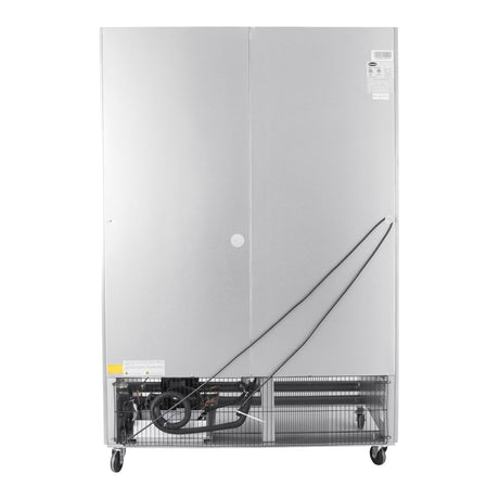 Polarman PLM-54RGS 53 15/16" Reach-In Refrigerator with Double Glass Doors with LED Lighting, Bottom Mount, Stainless Steel, 49 cu. ft.