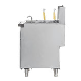 Flamaster FLM-PC10-NG 15 1/2" 10 Gallon Gas Pasta Cooker, Natural Gas, 100,000 BTU