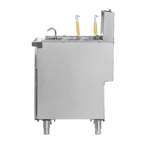 Flamaster FLM-PC10-NG 15 1/2" 10 Gallon Gas Pasta Cooker, Natural Gas, 100,000 BTU