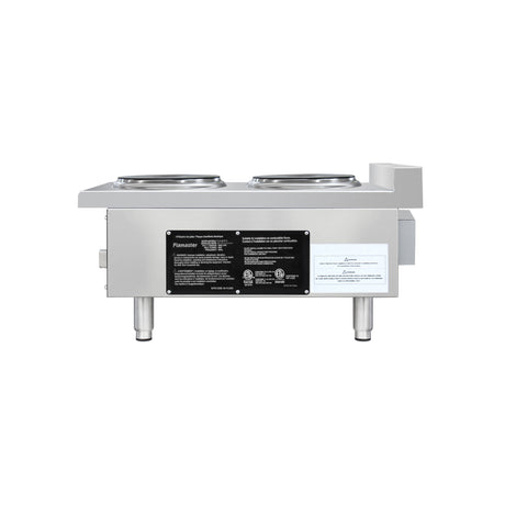 Flamaster FLM-EHP15 15" Commercial Electric Hot Plate - 2 Burners, 208V, 1 Phase