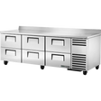 True TWT-93D-6-HC 93 1/4 inch Worktop Refrigerator with 6 Drawers